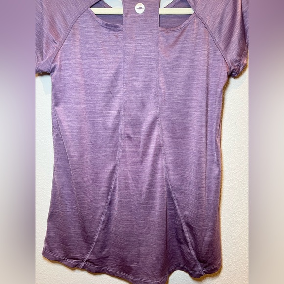 AVIVA Women’s Short Sleeve Lavender Athletic Gym Top Size M - Picture 6 of 8
